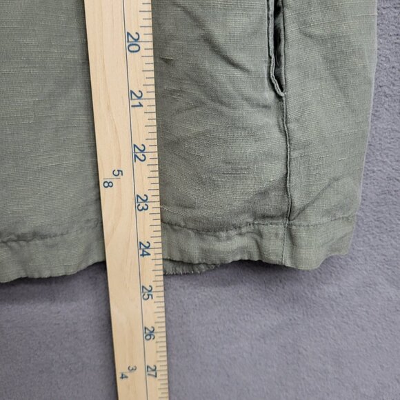 August Silk Linen Silk Jacket Women's Size 10‎ Green Hooded Zip Up Lightweight - Picture 6 of 6